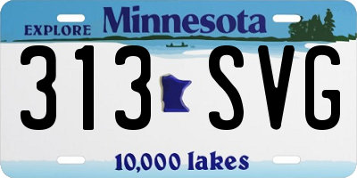 MN license plate 313SVG