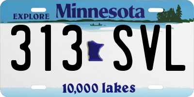 MN license plate 313SVL