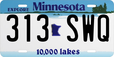 MN license plate 313SWQ