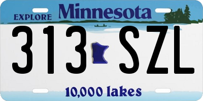 MN license plate 313SZL
