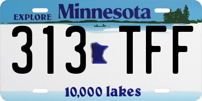 MN license plate 313TFF