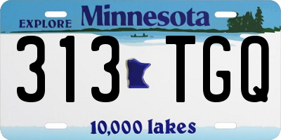 MN license plate 313TGQ
