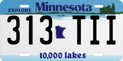 MN license plate 313TII