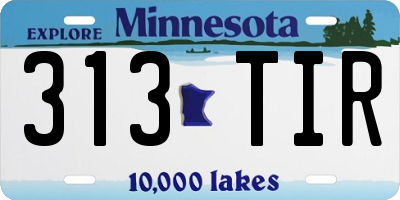 MN license plate 313TIR