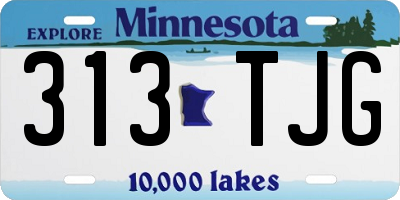 MN license plate 313TJG