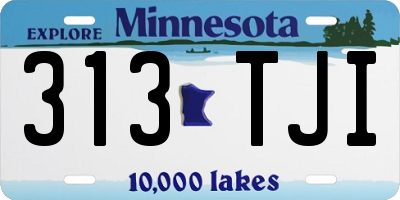 MN license plate 313TJI