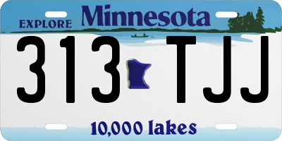 MN license plate 313TJJ