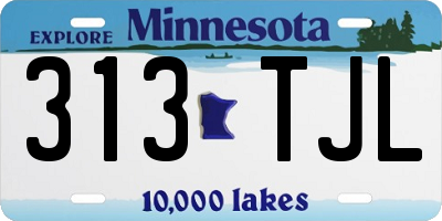 MN license plate 313TJL