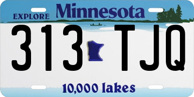 MN license plate 313TJQ