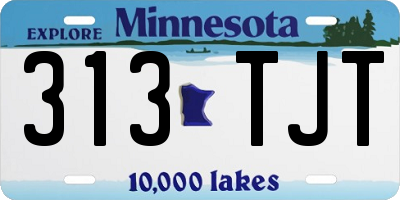 MN license plate 313TJT