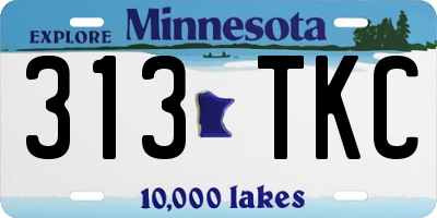 MN license plate 313TKC
