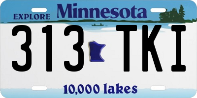 MN license plate 313TKI