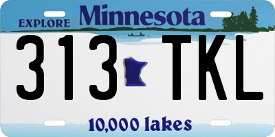 MN license plate 313TKL