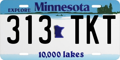 MN license plate 313TKT