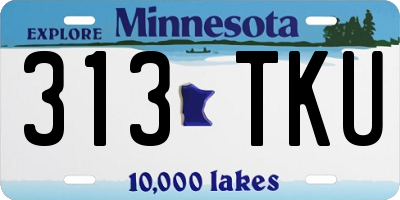 MN license plate 313TKU