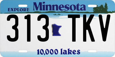 MN license plate 313TKV