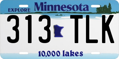 MN license plate 313TLK