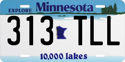 MN license plate 313TLL