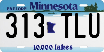 MN license plate 313TLU