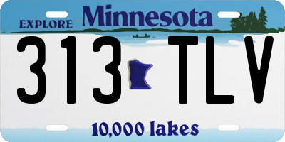 MN license plate 313TLV
