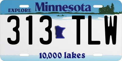 MN license plate 313TLW