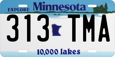 MN license plate 313TMA