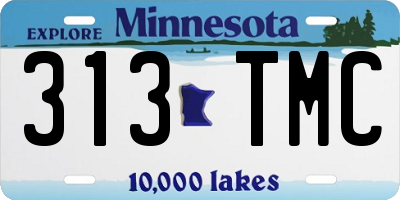 MN license plate 313TMC