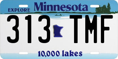 MN license plate 313TMF