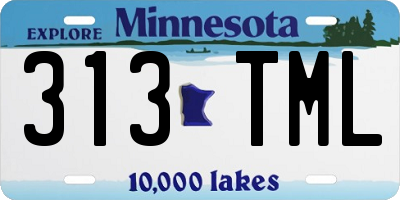 MN license plate 313TML