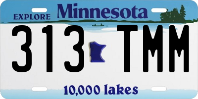 MN license plate 313TMM