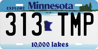 MN license plate 313TMP