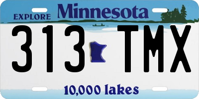 MN license plate 313TMX