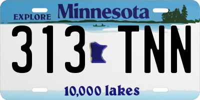 MN license plate 313TNN