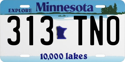 MN license plate 313TNO