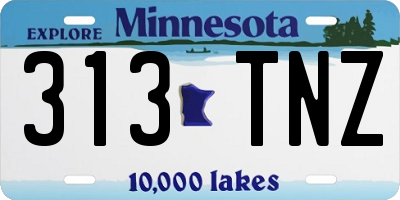 MN license plate 313TNZ