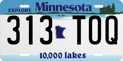 MN license plate 313TOQ