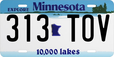 MN license plate 313TOV