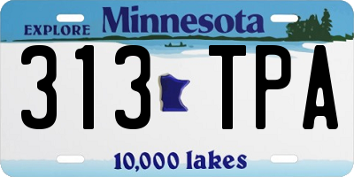 MN license plate 313TPA