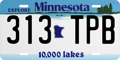 MN license plate 313TPB