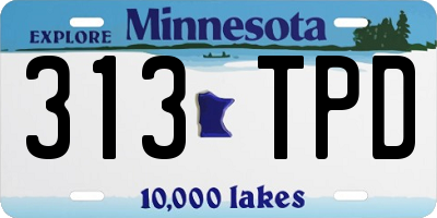 MN license plate 313TPD