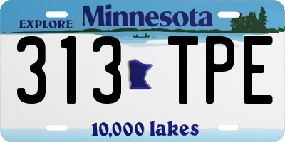 MN license plate 313TPE