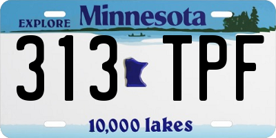 MN license plate 313TPF