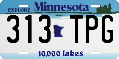 MN license plate 313TPG