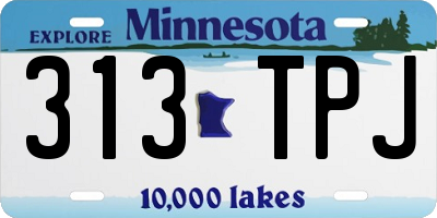 MN license plate 313TPJ