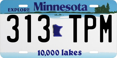 MN license plate 313TPM