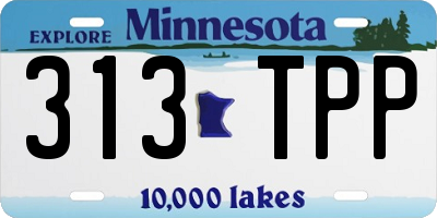 MN license plate 313TPP