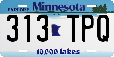 MN license plate 313TPQ