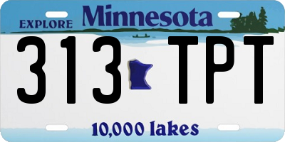 MN license plate 313TPT