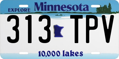 MN license plate 313TPV