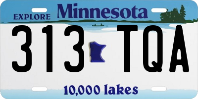 MN license plate 313TQA